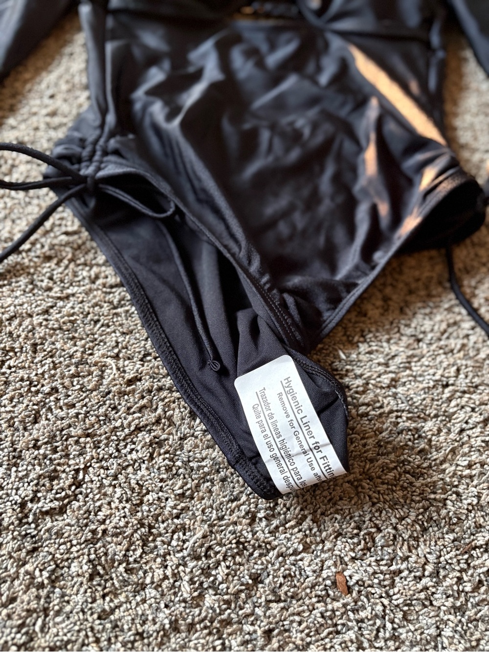 No Boundaries Black One-Piece Swimsuit with Side Ties